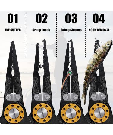 Vufprye Fishing Pliers Set - Upgraded Lip Grippers & Hook Remover, Aluminum Tool Kit for Ice Fishing - Ideal Fishing Gift for Men - Buy Online on GoSupps.com