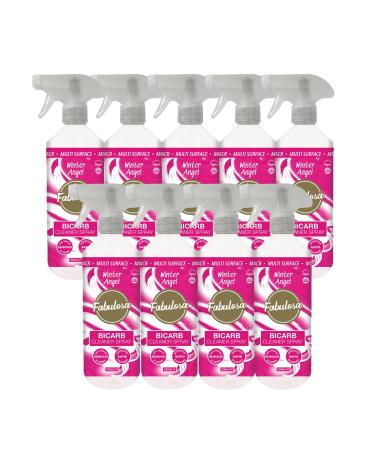 Fabulosa Multi Purpose Multi Surface Odour Removing Bicarbonate of Soda Bicarb Cleaning Spray 500ml 9 Pack Winter Angel - Buy Online on GoSupps.com