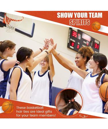 20 Pcs Basketball Hair Ties - Elastic Ponytail Holders for Girls & Women | Basketball Party Team Accessories - Buy Online on GoSupps.com