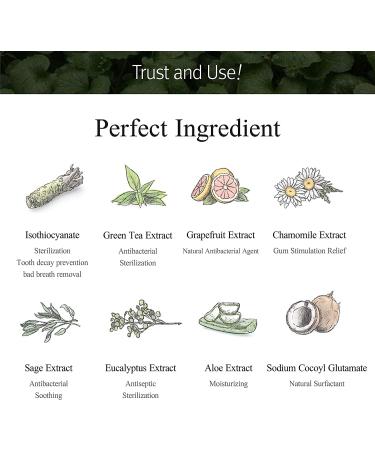 ROROBELL Wawa Toothpaste for Bad Breath & Sensitive Teeth | Peppermint Wasabi Formula | 3.53 fl.oz (Pack of 5) - Buy Online on GoSupps.com