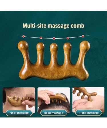 Sandalwood Scalp Massager Comb | Cold Stimulating Comb for Hair Growth | Women's Hair Growth Promoter | Relax & Revitalize with Sandalwood - Buy Online on GoSupps.com