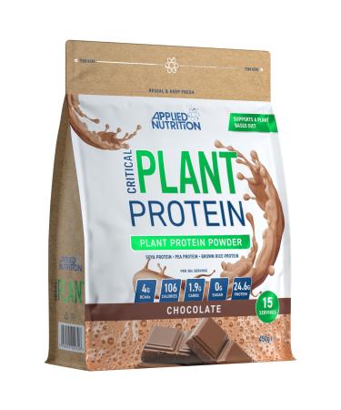Applied Nutrition Critical Plant Protein - Vegan Protein Powder Plant Based Supplement (450g - 15 Servings) (Chocolate)