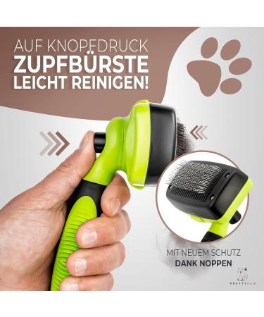 Prettypaw Professional Cat Brush Set - Optimal Care for Short & Long Hair | 100% Hygiene & Comfort with Rounded Massage Bristles - Buy Online on GoSupps.com