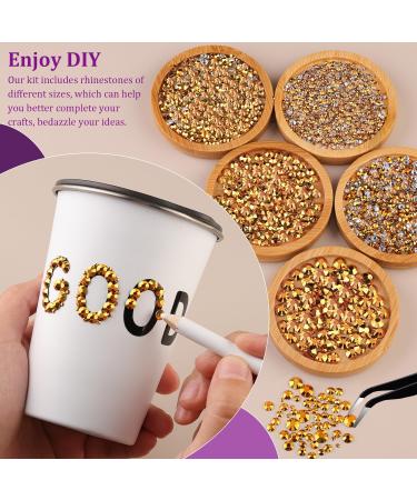 Buy Resin Jelly Rhinestones & B7000 Glue | 2 Gold Flatback Crystal Boxes for DIY Crafts Tumblers and More - Perfect for Clothing Shoes and Manicure - Buy Online on GoSupps.com