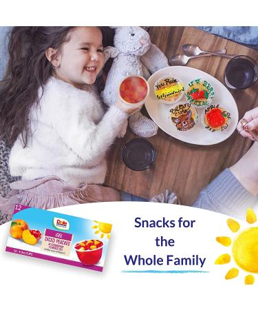 Dole Fruit Bowls Peaches in Strawberry Gel - Gluten Free Healthy Snack | 12 Cups (4.3 Oz Each) - Buy Online on GoSupps.com