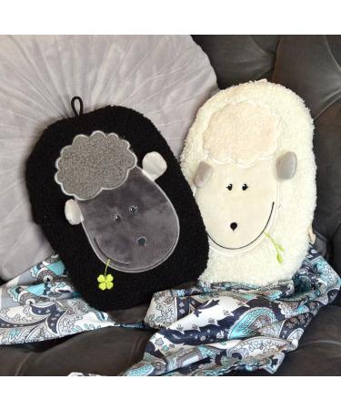 Hugo Frosch Children's Eco-Hot Water Bottle 0.8L - Fleece Cover Lamb Cream-White | International Shipping Available - Buy Online on GoSupps.com