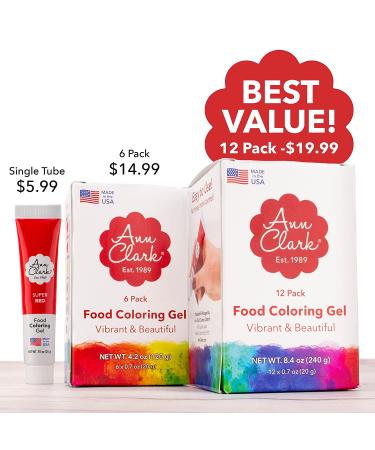 Ann Clark Super Red Food Coloring Gel .70 oz - Vegan, Kosher, Non-GMO | Made in USA - Buy Online on GoSupps.com