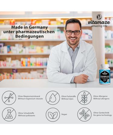 Hyaluronic Acid & Q10 Coenzymes Capsules | 2-Month Supply | 500-700 kDa Molecular Size | Vegan & Pure Formula - Buy Online on GoSupps.com