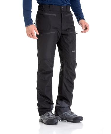 TRAILSIDE SUPPLY CO. Mens-Ski-Snow-Snowboard-Pants, Wind/Waterproof, Insulated Black (018) Large