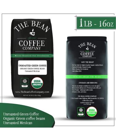 Organic Mexican Green Coffee Beans 16oz - The Bean Coffee Company - Buy Online on GoSupps.com