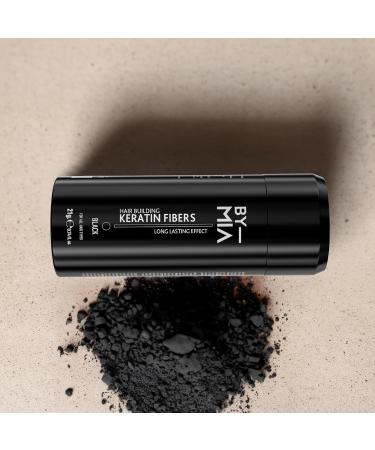 BY MIA Hair Building Keratin Fibres Black 21g | Hair Fibres for Thinning Hair | Hair Thickener Powder Fiber | Hair loss Concealer for Women & Men - Buy Online on GoSupps.com