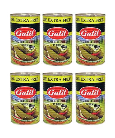Pickled Cucumbers in Brine, + 20% Extra, 23-Ounce Cans (6-Pack)