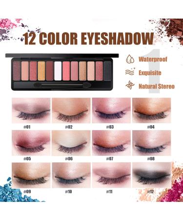 Complete Makeup Kit: Naked Eyeshadow Palette, Brush Set, Eyebrow Pencil, Eyeliner, Mascara & Bag | Ideal for Women & Teens - Buy Online on GoSupps.com