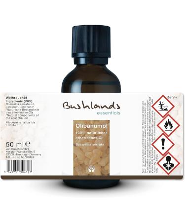 Pure Olibanum Oil (Frankincense) 50ml - Essential Boswellia Serrata Oil by Bushlands Essentials - International Shipping - Buy Online on GoSupps.com
