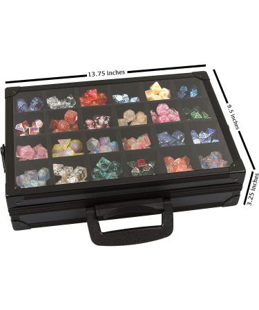 Forged Dice Co. Dice Display Case and Rolling Tray with 2 Divided Trays - Holds 480 Metal/Plastic Polyhedral Dice - Ideal for RPG & D&D Collectors - Buy Online on GoSupps.com