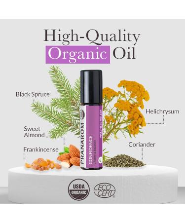 Pranarom - Confidence Mood Roller Wellness Blend 8ml - Aromatherapy with Essential Oils - Certified Organic Ingredients - Pure and Natural Formula for Well-Being - Portable and Convenient - Buy Online on GoSupps.com
