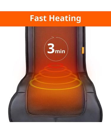 Heated PU Leather Seat Cover for Circulation & Fatigue Relief - Buy Online on GoSupps.com