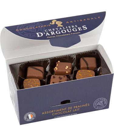 CHEVALIERS D'ARGOUGES French Master Chocolatiers - Assortment of milk chocolate pralines 33% - Tasting box 185g - Buy Online on GoSupps.com