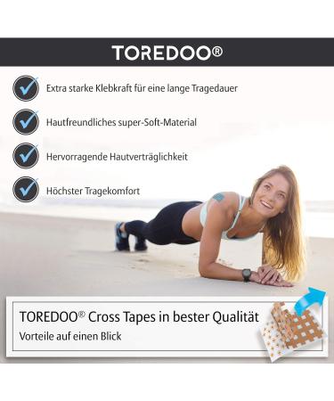 Toredoo Cross Tape Gate Tape - 154 Piece Acupuncture Plaster Set | Small & Large Type A B C Trigger Point Crosstape Solutions - International Shipping Available - Buy Online on GoSupps.com