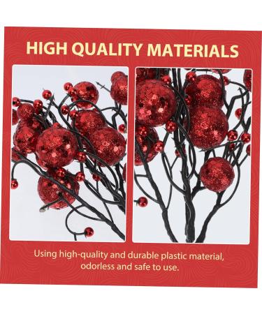 Zerodeko 18 Pcs Berry Bunch Cuttings Fake Holly Berries Holiday Floral Picks Artificial Stem Ornaments Christmas Decorations Garland Diy Wreath Decors Accessories Plastic Red Christmas Tree Redx3pcs 30x10cmx3pcs - Buy Online on GoSupps.com