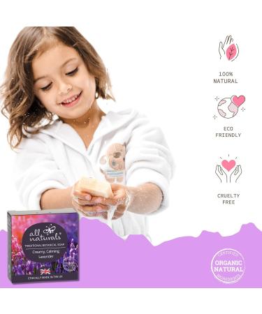 Men's All Natural Soap Bar | 100% Organic with Coconut Oil & Cocoa Butter | Lavender Aromatherapy | Hand, Face & Body 100g - Buy Online on GoSupps.com