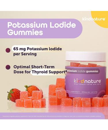 Kind Nature Potassium Iodide Gummies - 65mg Chewable Tablets for Adults & Kids - Non-GMO, Gluten-Free, Vegan - 3rd Party Lab Tested - Buy Online on GoSupps.com