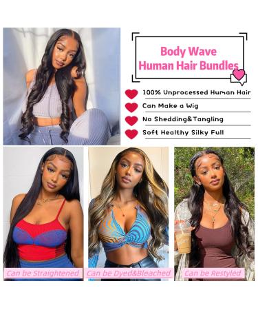 12A Brazilian Body Wave Bundles 16 18 20 Inch | 100% Virgin Human Hair Weave Deals - Buy Online on GoSupps.com