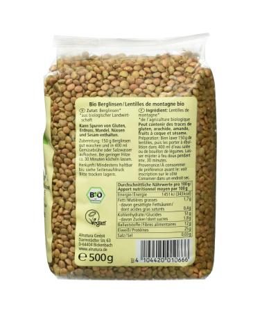 Alnatura Organic Mountain Lentils - Pack of 6 (6 x 500g) - Buy Online for International Shipping - Buy Online on GoSupps.com