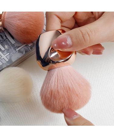 Premium Powder Brush - Makeup Face Brush for Blush & Bronzer | Soft Plush Fibers | Ideal for Loose & Pressed Powders - Gold - Buy Online on GoSupps.com