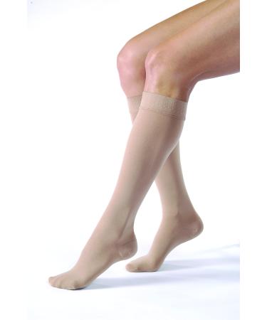 JOBST Relief 20-30 mmHg Compression Socks  Knee High with Silicone Band  Beige  X-Large Full Calf Beige X-Large Full Calf