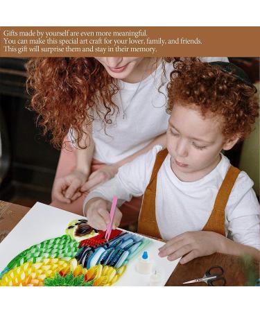 Uniquilling Paper Quilling Kit for Adults - DIY Filigree Painting Kit - Modern Wall Art - Naughty Parrot Design - 16 x 20in - Buy Online on GoSupps.com