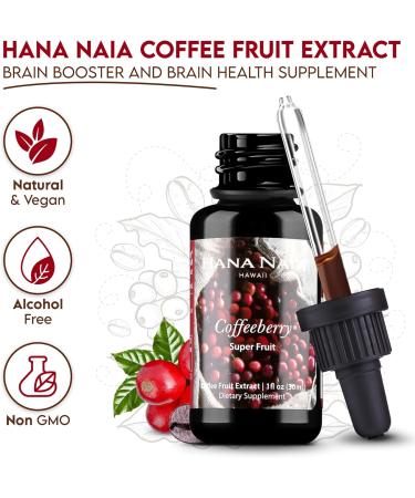 Hana Naia Coffee Fruit Extract | Brain Booster & Health Supplement | BDNF Neurofactor | Pure Hawaiian Coffee Berry Extract | Non-GMO | 30ml - Buy Online on GoSupps.com