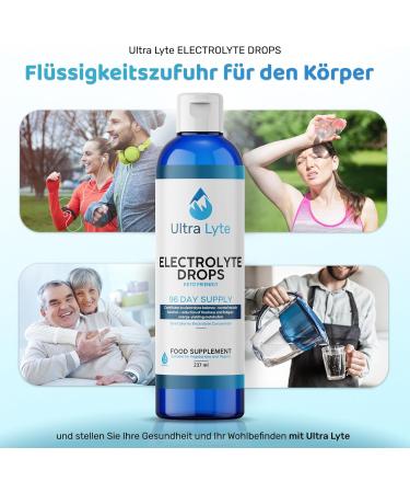 Ultra Lyte Keto Electrolytes - Vegan Mineral Drops for Hydration & Muscle Cramps | 96 Portions | Zero Calories - Buy Online on GoSupps.com