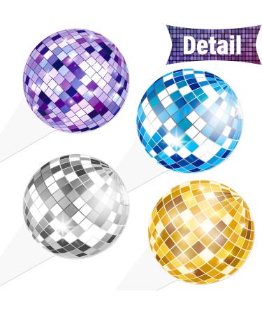 Colorful Disco Ball Cupcake Topper 48pcs Disco Themed Party Supplies for 70s Disco Birthday Party Baby Shower Supplies - Buy Online on GoSupps.com