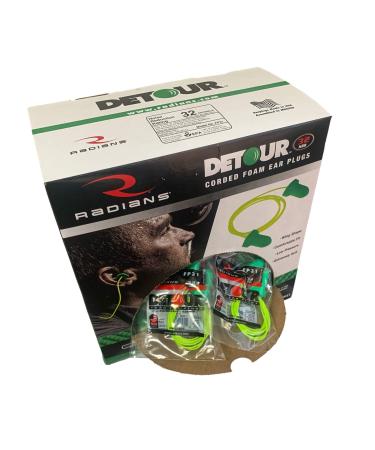 Radians Detour 32 Disposable Foam Earplugs - Corded
