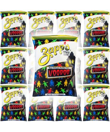 Zapp's Potato Chips, VooDoo New Orleans Kettle Style, 1.5oz (12-Pack) 1.5 Ounce (Pack of 12)