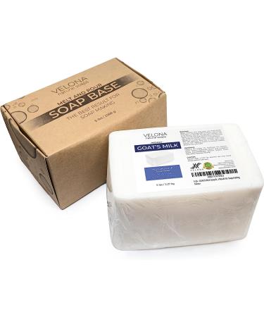 Velona 5 LB Goats Milk Soap Base | SLS/SLES Free | Melt & Pour | Natural Bars for Soap-Making - Buy Online on GoSupps.com