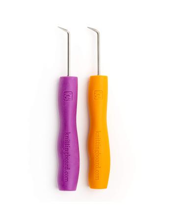 AKB Purple and Orange Ergonomic Loom Knit Hook 2 Pack - Buy Online on GoSupps.com
