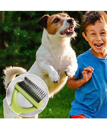 BeautyHunt Dematting Brush Comb - Pet Grooming Undercoat Rake for Dog and Cat - Deshedding Tool for Knots and Tangled Hair - Buy Online on GoSupps.com