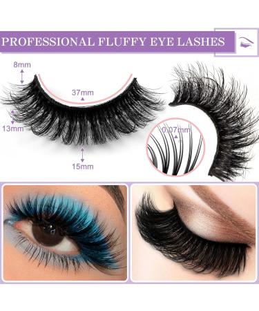 5D Mink Eyelashes Gifts for Women Christmas Xmas Stocking Fillers Secret Santa Presents for Women 5 Pairs Faux D Curly False Lashes Mink Eyelashes Fluffy - Buy Online on GoSupps.com