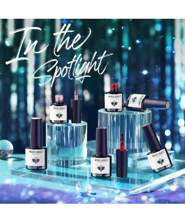 Modelones Reflective Glitter Gel Nail Polish Set 6 Colors Pink Red Black Silver Shimmer Sparkle Gel Polish Collection Kit LED Soak Off Nail Polish Manicure Art Gel Kit Home DIY Nail Salon - Buy Online on GoSupps.com