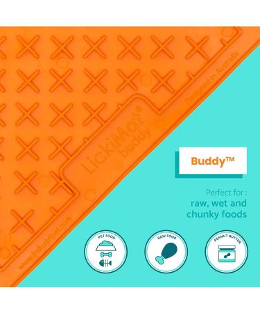 Lickimat Buddy Orange - Ultimate Licking Mat for Dogs & Cats | Enhance Pet Enrichment - Buy Online on GoSupps.com