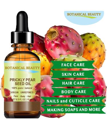 Botanical Beauty PRICKLY PEAR CACTUS SEED OIL 100% Pure Natural Undiluted Virgin Unrefined Cold Pressed Carrier Oil 0.33 Fl Oz - 10 ml for Face Skin Hair Lip Nails. Anti-Aging Rich in Vitamin C - Buy Online on GoSupps.com