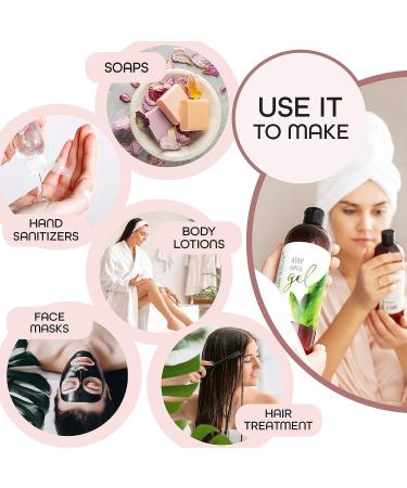 Organic Aloe Vera Gel 12 oz - Face Moisturizer, Sunburn Relief, Hair Care - Pure Aloe Vera from Aloe Vera Plant - Buy Online on GoSupps.com