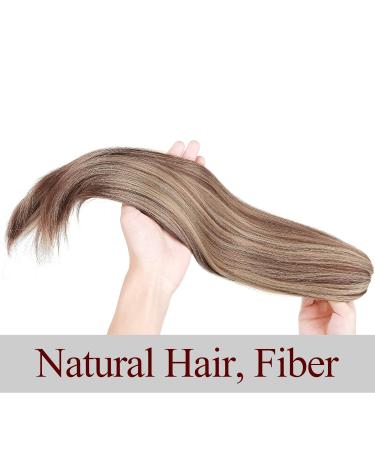 55cm Ponytail Extension | Heat-Resistant Clip-In Braid | Light Brown & Ash Blonde Micro-Wavy Hair - Buy Online on GoSupps.com