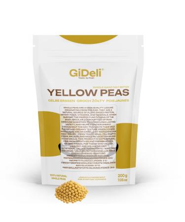 GiDeli GiDeli Dried Yellow Peas - 200g - Unpeeled - Whole - High Protein High in Fiber Vegan - No Additives - For Soups Stews Soups Goulash Salads and Puree