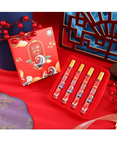 Rouge New Fragrance Set Chinese Style Perfume Gift Set Christmas Perfume Gift Set Fresh Flower Fruitless Fragrance Long Lasting Ladies Roller Ball Perfume Set 4x15ML - Buy Online on GoSupps.com