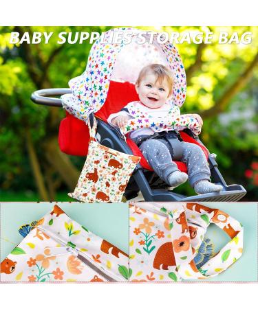 Ntgrty Diaper Bag Set - 2 Waterproof Nappy Bags for Babies Wet Dry Laundry Bag for Travel Gym Beach & Camping (Animal Print) - Buy Online on GoSupps.com