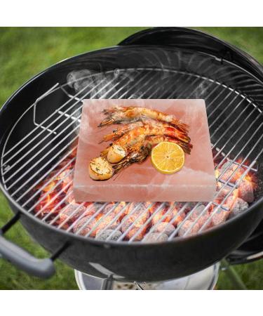 DOBADN Himalayan Salt Plate Block 8"x8"x1.5" Cooking Plate for Cooking Grilling Cutting and Serving - Buy Online on GoSupps.com