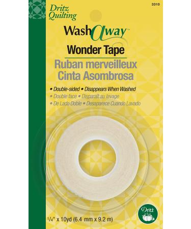 Dritz 3310 Wash-A-Way Wonder Tape, 1/4-Inch x 10-Yards , White